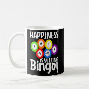 Taza De Café Bingo Happiness is Yelling Bingo Raglan Baseball