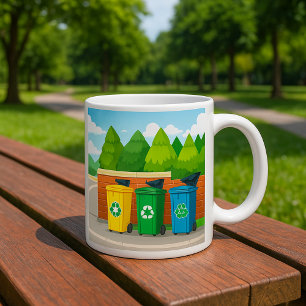 Taza De Café Bins de reciclaje