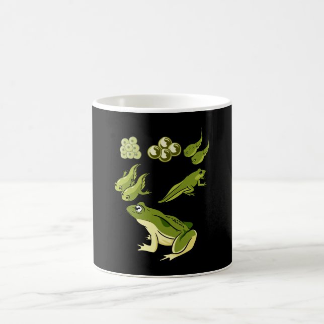 Taza De Café Biología - Ciclo de vida de las ranas (Centro)