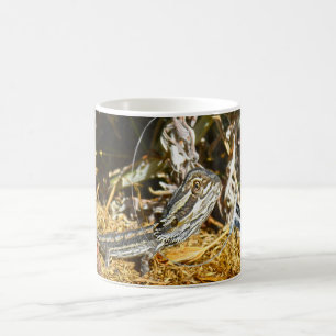 Taza De Café Biología De Un Dragón Con Cabeza De Bebé Lizard,