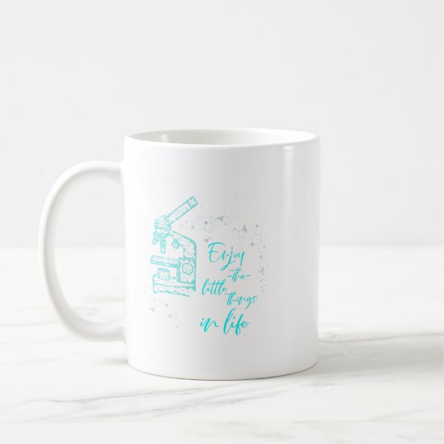 Taza De Café Biología Laboratorio Microscopio Biólogo Regalo Bi (Izquierda)