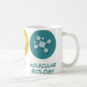 Taza De Café Biología molecular del amor de la paz
