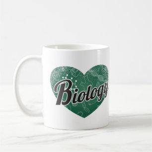 Taza De Café Biología Retro Heart Blackboard Love