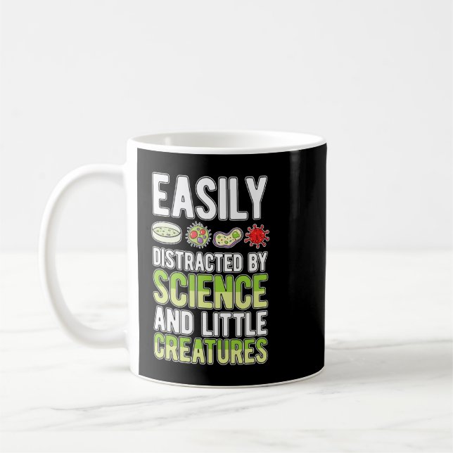 Taza De Café Biólogo científico científico de bacterias estudia (Izquierda)