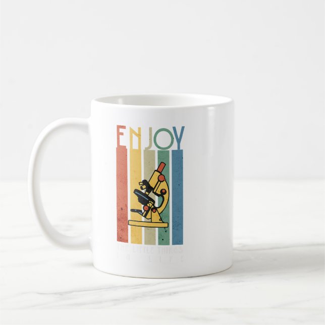 Taza De Café Biólogo Microscopio Laboratorio Funny Biology Pun (Izquierda)