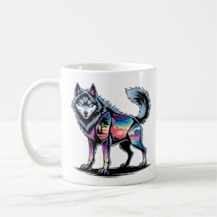 Taza De Café Bioma de Lobo de Cristal - Camiseta de Naturaleza 