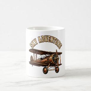 Taza De Café Biplano antiguo.
