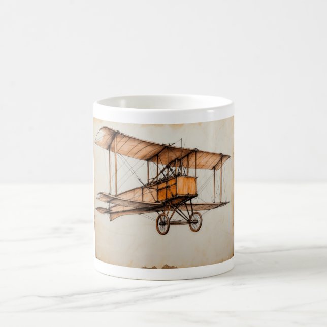 Taza De Café Biplano vintage (Centro)