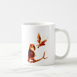 Taza De Café Bird Art Brown Tawny Owls