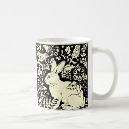 Taza De Café Bird Easter Elegant Art de Black & White Bunny Rab