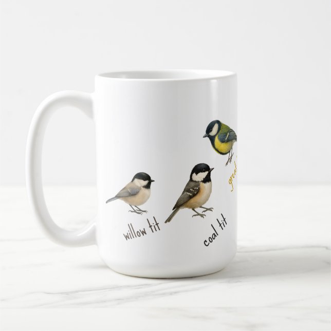 Taza De Café Bird Mug – Garden Birds Watercolour Coffee Cup (Izquierda)