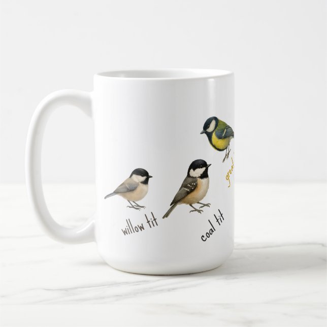 Taza De Café Bird Mug – Garden Birds Watercolour Coffee Cup (Izquierda)