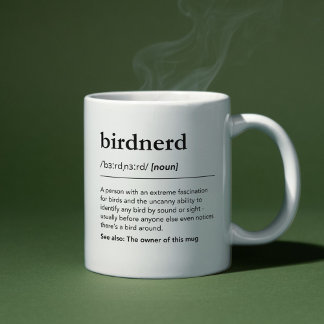 Taza De Café Bird Nerd Definition Funny Birdwatcher Gift