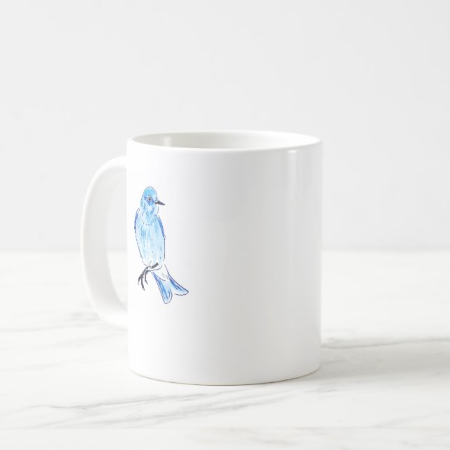 Taza De Café bird of hope_mountain bluebird (Anverso izquierdo)