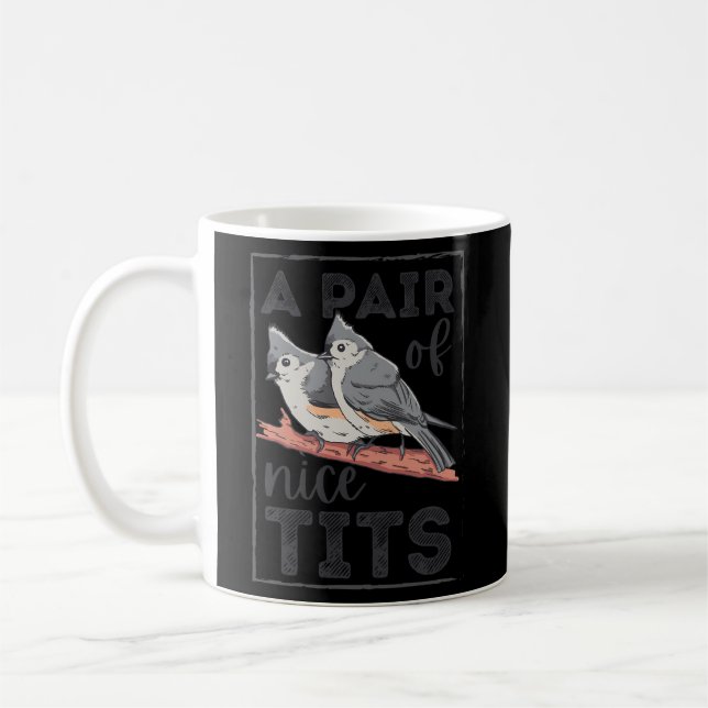 Taza De Café Bird Tufted Titmouse (Izquierda)