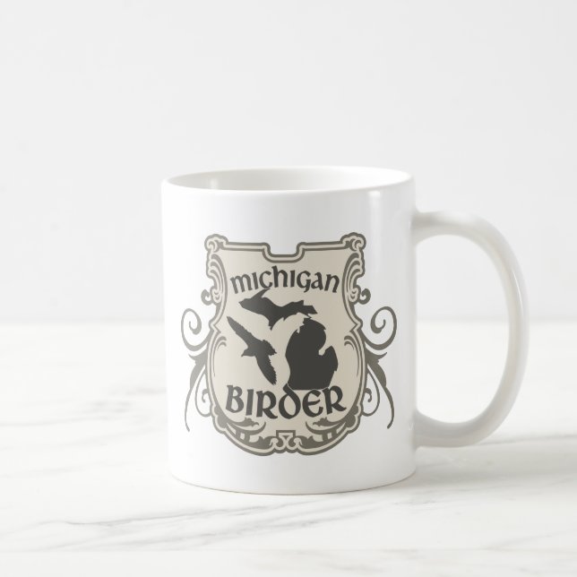 Taza De Café Birder de Michigan (Derecha)