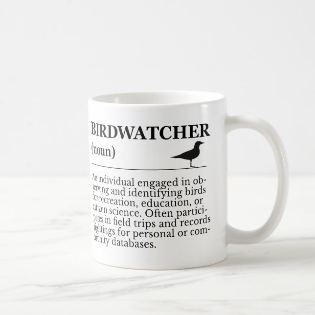 Taza De Café Birdwatcher Definition Observation Identification (Derecha)