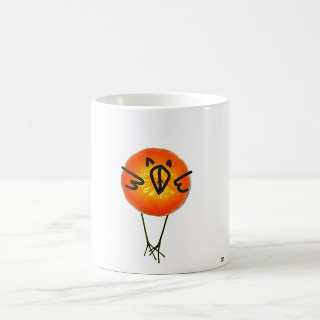 TAZA DE CAFÉ BIRDY, EL PÁJARO NARANJA. COFFEE MUG (Centro)