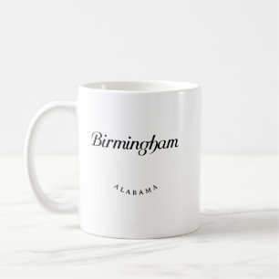 Taza De Café Birmingham Alabama Black Font