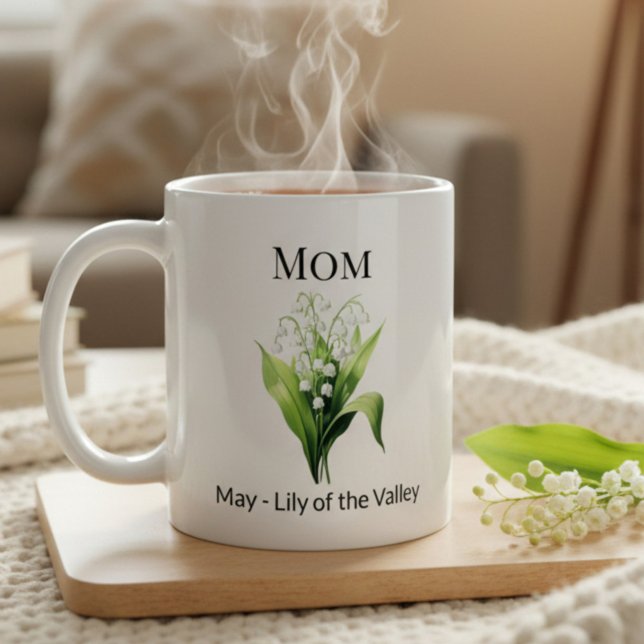 Taza De Café Birth Flower Lily of the Valley Mom (Subido por el creador)