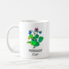 Taza De Café Birth Month Febrero Violet