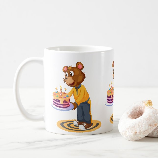 Taza De Café Birthday Bear Surprise (Con donut)
