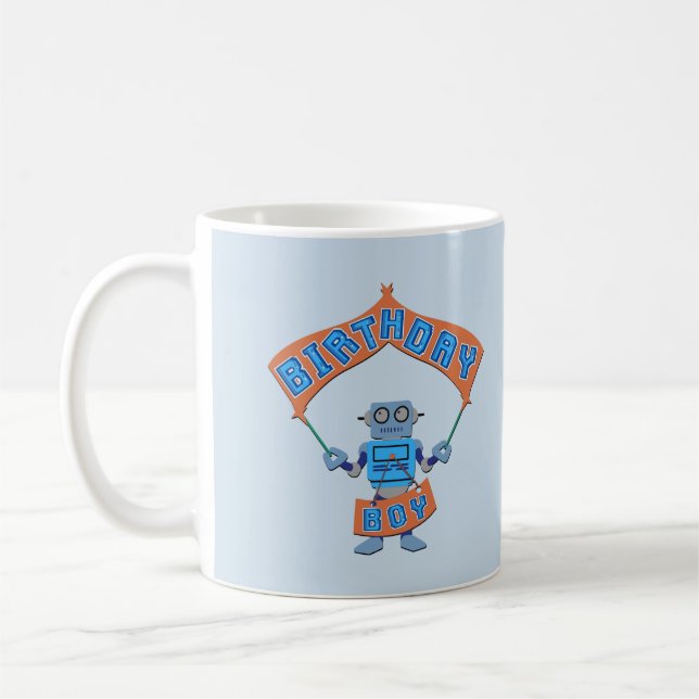 Taza De Café Birthday Boy Robot (Izquierda)