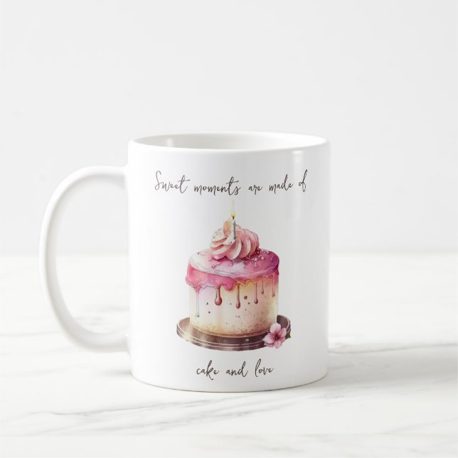 Taza De Café Birthday Cake Mug (Izquierda)