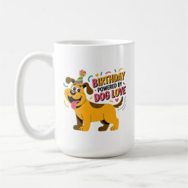 Taza De Café Birthday Dog Love Party Illustration