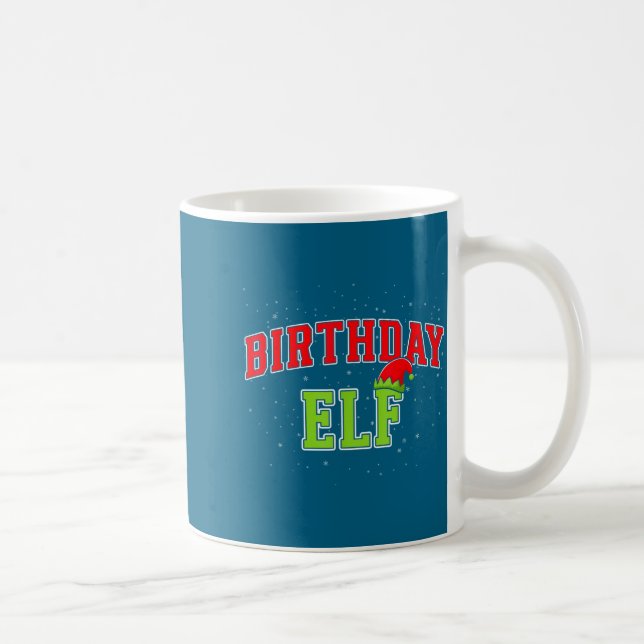 Taza De Café Birthday Elf Christmas Family Matching Group Xmas  (Derecha)