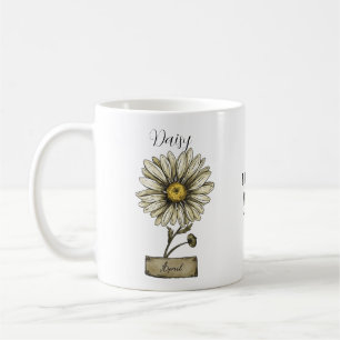 Taza De Café Birthday Flower ABRIL Birthday Daisy