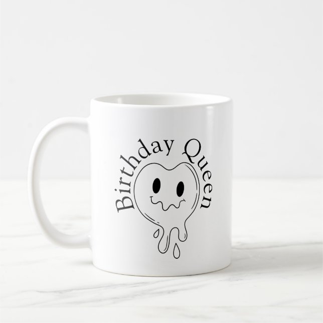 Taza De Café Birthday Queen (Izquierda)