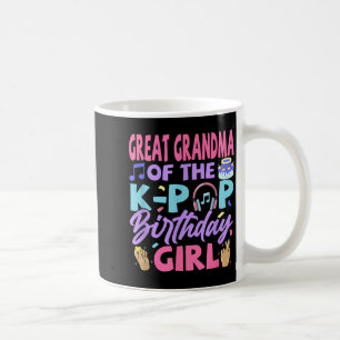 Taza De Café Bisabuela de las chicas de cumpleaños de K-Pop cor