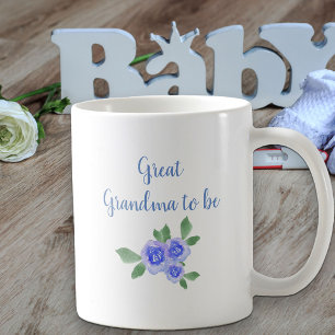 Taza De Café Bisabuela Por Llegar Nuevo Bebé Niño Brewing Azul