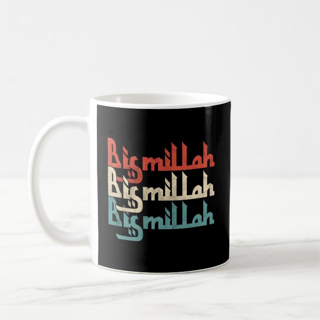 Taza De Café Bismallah Bismo Allah Islam Quran Islámico Akbar D (Izquierda)