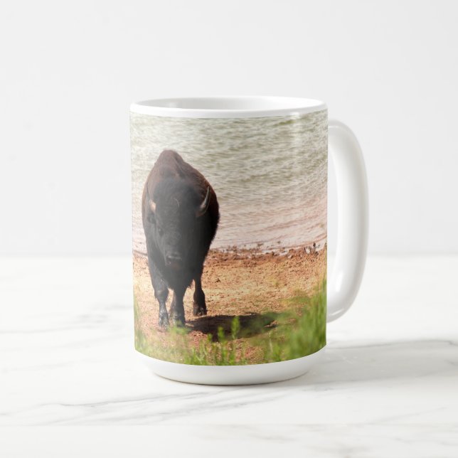Taza De Café Bison At The Water (Anverso derecho)