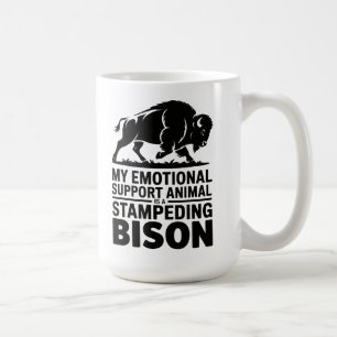 Taza De Café Bison de Apoyo Emocional Humor Neurodivergente