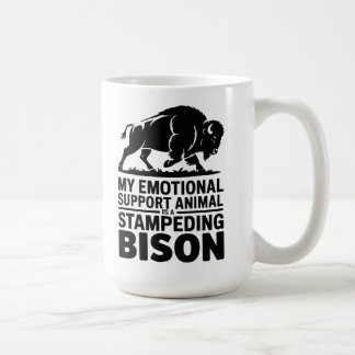 Taza De Café Bison de Apoyo Emocional Humor Neurodivergente