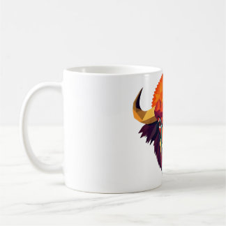Taza De Café Bison Head in Sunset Prairie