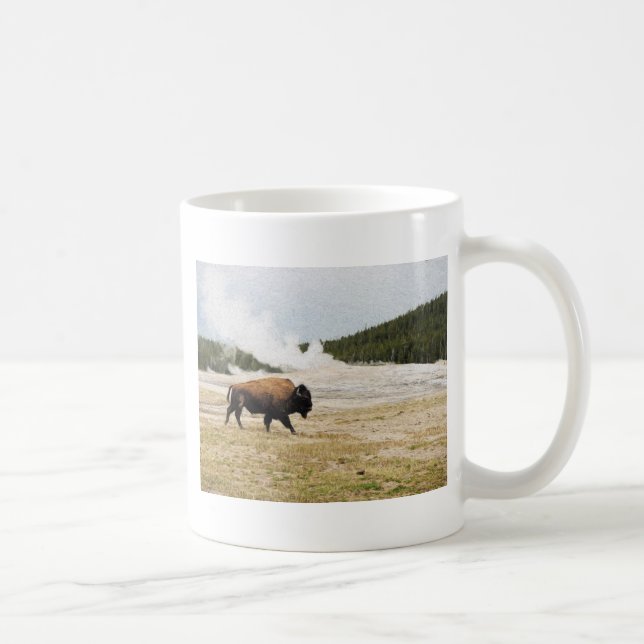 Taza De Café Bison y Old Faithful (Derecha)