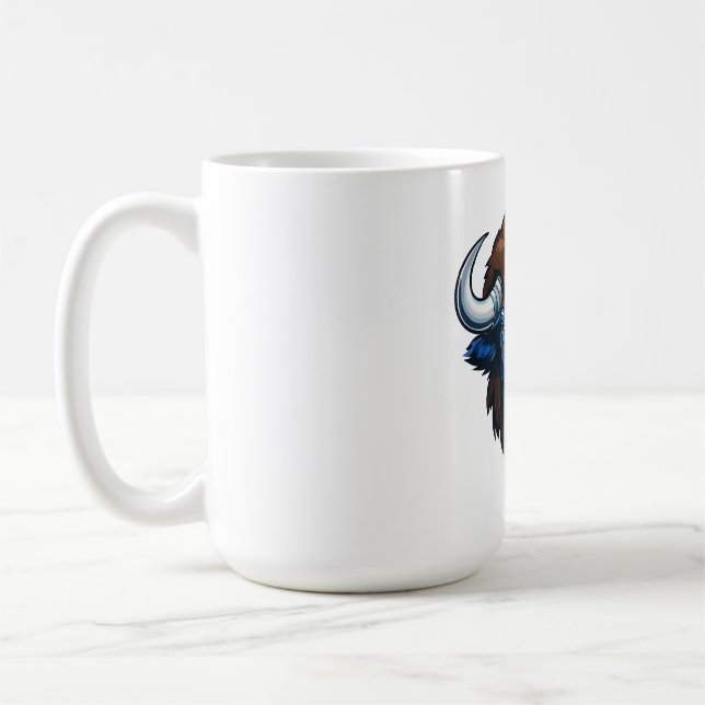 Taza De Café bisonte de cuernos grandes (Izquierda)