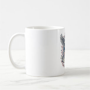 Taza De Café Bisonte Patriótico Águila Cresta Animal Híbrido Pa