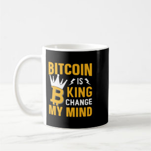 Taza De Café Bitcoin es King BTC Cripto Mens diciendo 2