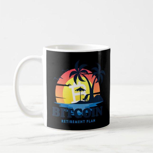 Taza De Café Bitcoin Mi plan de retiro Inversión divertida (Izquierda)