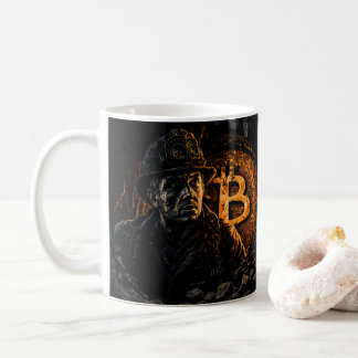 Taza De Café Bitcoin miner blockchain mining design
