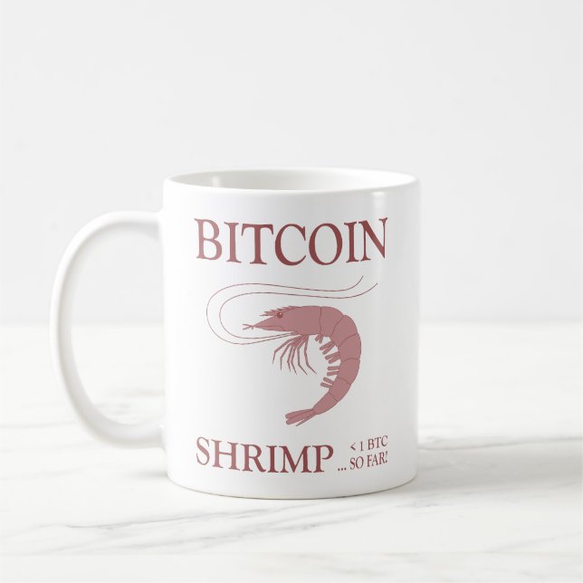 Taza De Café Bitcoin Shrimp  (Izquierda)