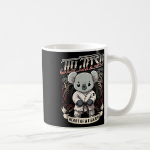 Taza De Café Bjj Corazón De Un Luchador - Jiu Jitsu Byby Koala