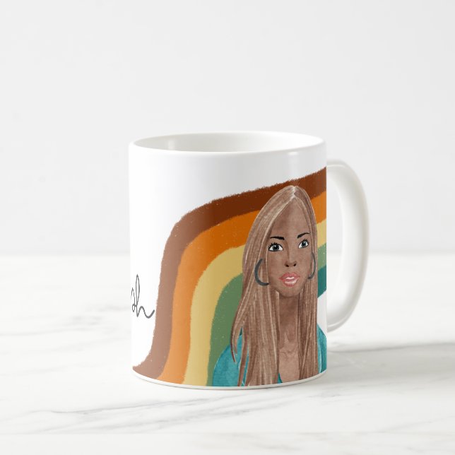 Taza De Café Black and Bookish Retro (Anverso derecho)