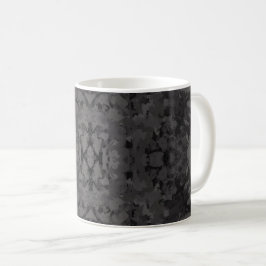 Taza De Café Black And Gray Abstract Graphic Art Design