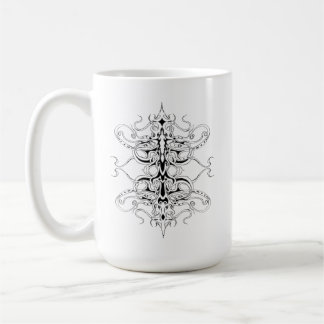 Taza De Café Black and White Empire Tribal Design
